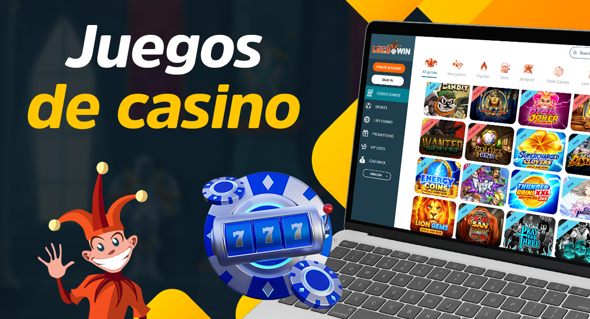 Juegos de casino online en Locowin a disposición de los usuarios