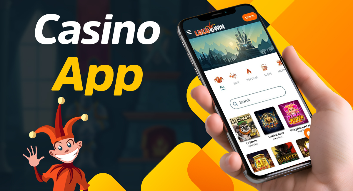 Juegos de casino en línea en la aplicación móvil Locowin