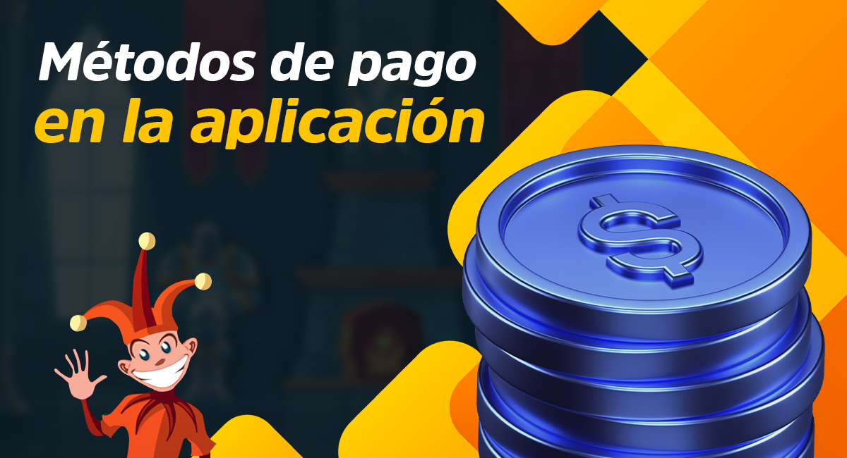 Métodos de pago disponibles en la aplicación móvil Locowin