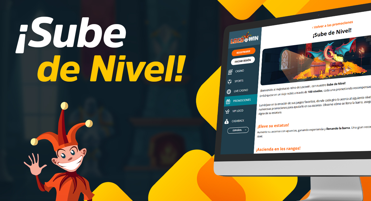 Bónus ¡Sube de Nivel! na plataforma online Locowin Espanha